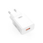 Сетевое Зарядное Устройство XO L127 QC3.0 18W 3A cable USB to Type-C, White