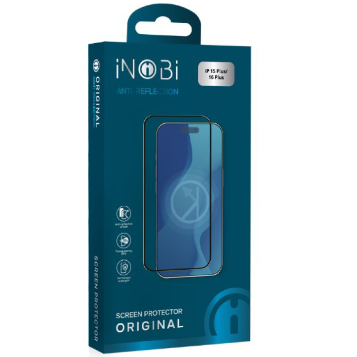 Защитное стекло iNOBI Original AR для iPhone 15 Plus / 16 Plus