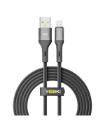 Data - кабель YOKI LED YK-LE17 USB to Lightning 12W 2m, Black