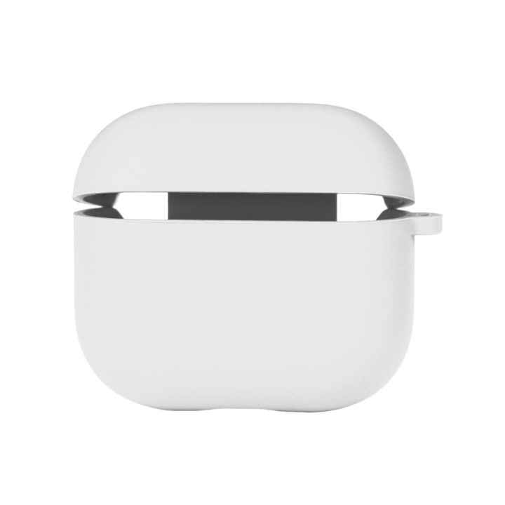 Чехол футляр Silicone Case with microfibra для Airpods 3, White