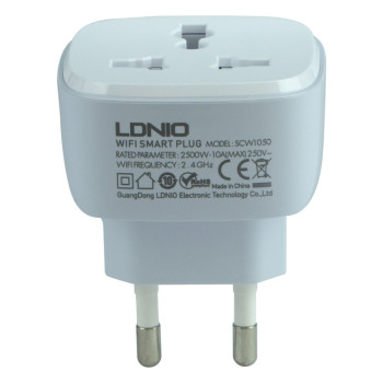 Смарт Розетка LDNIO SCW1050 WiFI Smart Power Plug, White