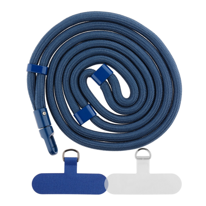 Шнурок для чохла з карабіном на шию 150 cm, Dark Blue