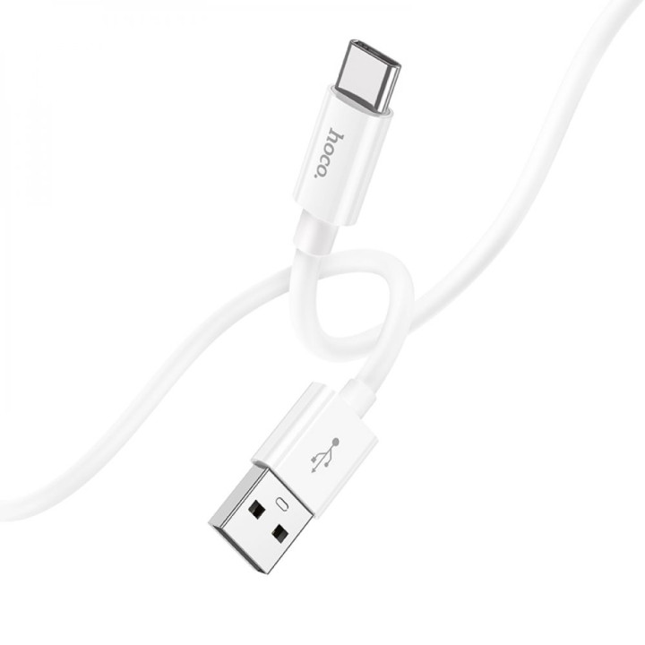 Data-кабель USB Hoco X87 Magic silicone Type C 3A, White