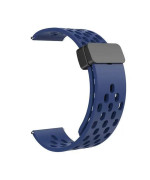 Ремінець Silicone 22mm With Magnetic для Samsung / Amazfit / Huawei, Midnight Blue
