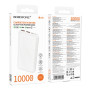 Внешний аккумулятор Power Bank Borofone BJ80 2USB / Type-C / micro-USB 22.5W 10000mAh, White