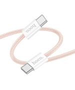 Data-кабель Hoco X104 Source 60W 3A Type-C to Type-C 2m, Pink