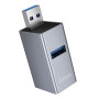 USB - хаб адаптер Hoco HB54 USB to USB3.0 / 2USB2.0, Grey