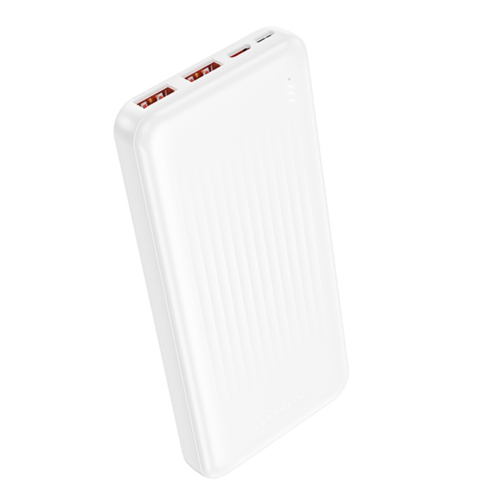 Внешний аккумулятор Power Bank Borofone BJ80 2USB / Type-C / micro-USB 22.5W 10000mAh, White