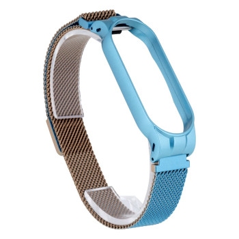 Ремешок Milanese Loop Gradient для Xiaomi Mi Band 5, Blue-Beige