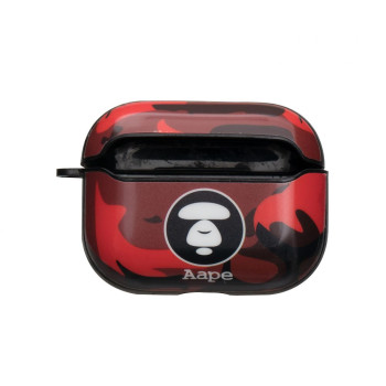 Чохол-футляр для навушників Apple Airpods Pro Glossy Brand, Aape Red