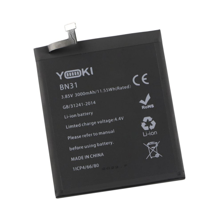 Аккумулятор Yoki BN31 для Xiaomi Redmi Note 5A 3000mAh