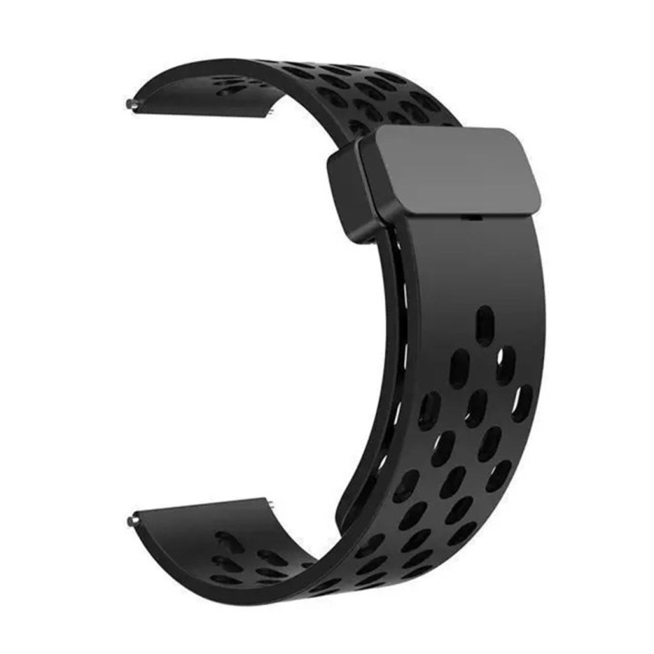 Ремінець Silicone 20mm With Magnetic для Samsung / Amazfit / Huawei, Black