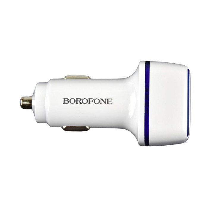 Автомобільний зарядний пристрій Borofone BZ14A PD 20W QC3.0 Type-C to Type-C 3A, White
