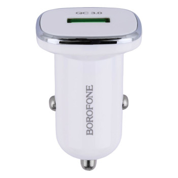 Автомобильное Зарядное Устройство Borofone BZ12A USB QC 3.0, White