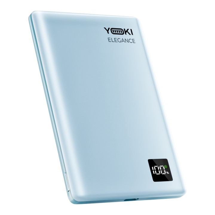Внешний аккумулятор Power Bank YOKI Elegance YK-MPE515 Type-C PD20W / Qi 15W 5000mAh, Blue