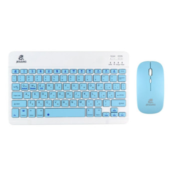 Бездротова Клавіатура та Миша JEQANG JB-350 Bluetooth charging, Blue