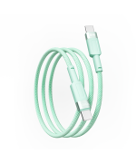 Data-Кабель Ridea RC-CP43 ColorPro 60W Type-C to Type-C 1.2m, Green