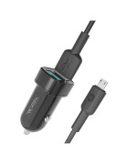 Автомобільний зарядний пристрій Ridea RCC-21112 Grand USB 12W with cable, Black