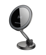 Автотримач для смартфона Borofone BH218 Magnetic Wireless 15W, Gray
