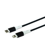 USB кабель Borofone BX79 IP PD 20W/3A Silicone Type-C to Lightning 1m, Black