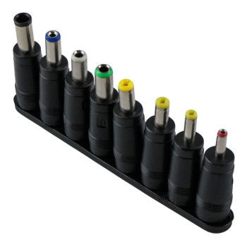 Перехідники DC 5.5x2.1mm Male to 8 Tips, Black
