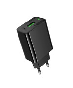 Сетевое зарядное устройство Hoco CS92A USB QC3.0 18W, Black