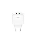Мережевий Зарядний Пристрій XO L137 PD20W / QC3.0 3A, White