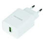 Сетевое Зарядное Устройство Borofone BN5 USB 18W QC3.0 3A без кабеля, White