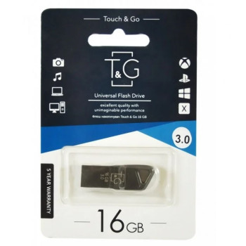USB флешка T&G Flash Drive 3.0 Metal 114 16gb, Black