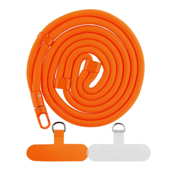 Шнурок для чохла з карабіном на шию 150 cm, Orange