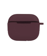 Чехол-футляр для наушников Silicone Case with hook для Airpods 4, Wine Red