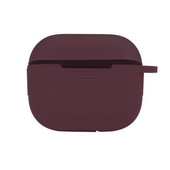 Чехол-футляр для наушников Silicone Case with hook для Airpods 4, Wine Red
