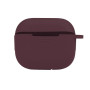 Чехол-футляр для наушников Silicone Case with hook для Airpods 4, Wine Red