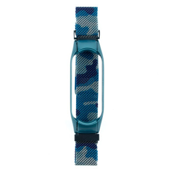 Ремешок Milanese Loop для Xiaomi Mi Band 5 / 6, Khaki Blue