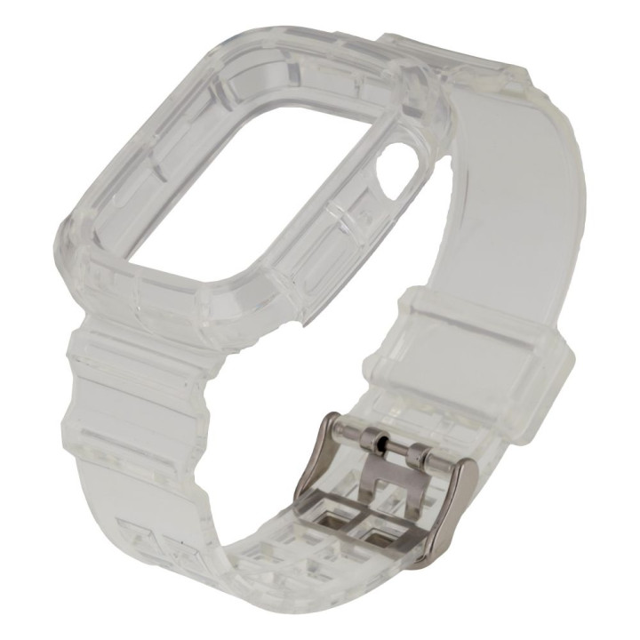 Ремешок Color Transparent для Apple Watch 40mm + Protect Case, White