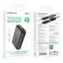 Зовнішній акумулятор Power Bank Borofone BJ30A Starlight 22.5W PD20W 20000mAh, Black