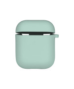 Чехол футляр Silicone Case with microfibra для Airpods 1/2, Sea blue