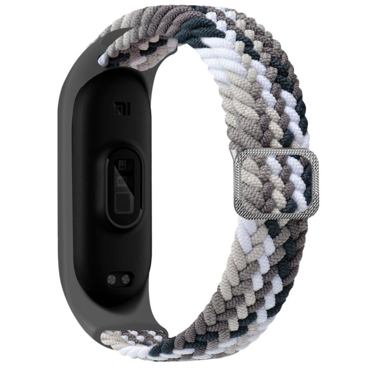 Ремешок для Xiaomi Mi Band 3 / 4 / 5 / 6 / 7 Elastic adjustment, Colorful Grey