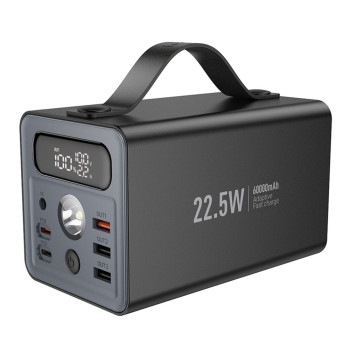 Зовнішній акумулятор Power Bank Hoco J138 Distant 22.5W / PD20W / DC12V 60000 mAh, Black