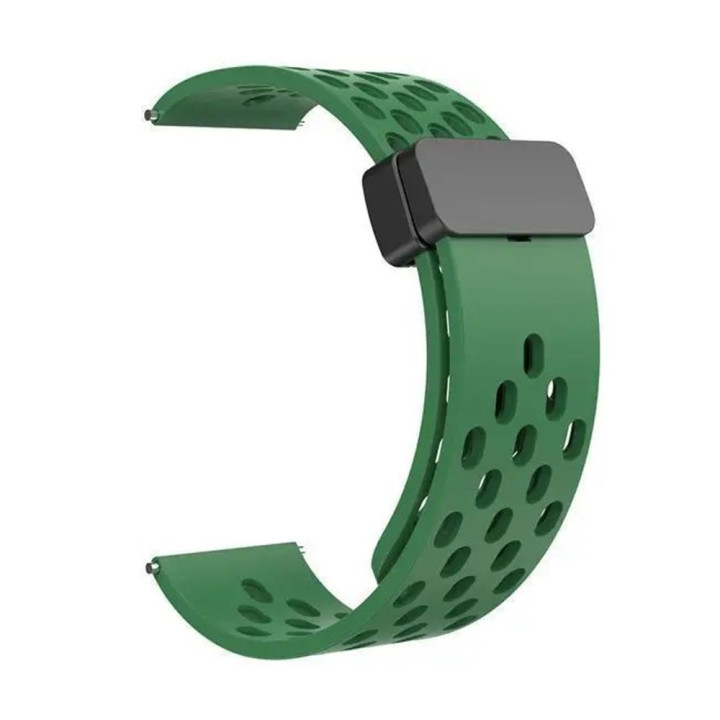 Ремешок Silicone 22mm With Magnetic для Samsung / Amazfit / Huawei, Pine Green