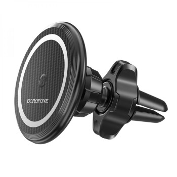 Автомобільний тримач Borofone BH45 Magnetic Wireless 15W, Black
