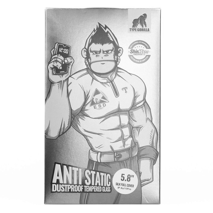 Захисне скло Type Gorilla 0.33мм 2,5D HD Anti-Static PTJ1 для Apple iPhone X / Xs/11 Pro, Black