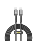 Data - кабель YOKI LED YK-LE17 Type-C to Type-C 60W 2m, Black