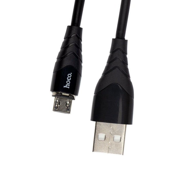 USB кабель Hoco X63 Racer magnetic MicroUSB 2.4A 1m, Black