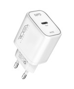 Мережевий зарядний пристрій Ridea RW-GaN30BC Type-C PD30W, White