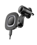 Магнитный автомобильный держатель Hoco HW30 4.5-7.0 inch Magnetic Ring Wireless 15W, Black