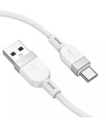 Кабель Hoco X109 Silicone USB to Type-C 3A, White