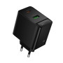 Сетевое зарядное устройство Borofone BAS16A USB QC3.0 / Type-C PD45W, Black