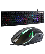 Проводная клавиатура с мышкой TWolf TF270 с RGB подсветкой, Black