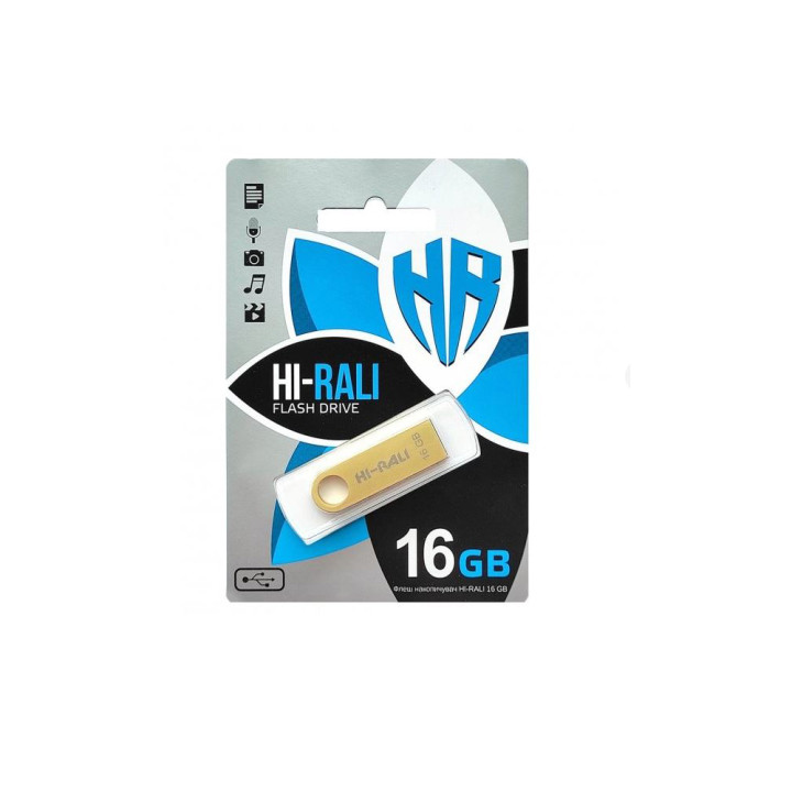 USB Flash Drive Hi-Rali Shuttle 16gb, Gold